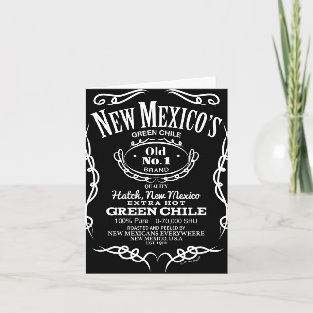 Carte New Mexico's Old No. 1 Hatch Green Chile Novelty D (Devant)