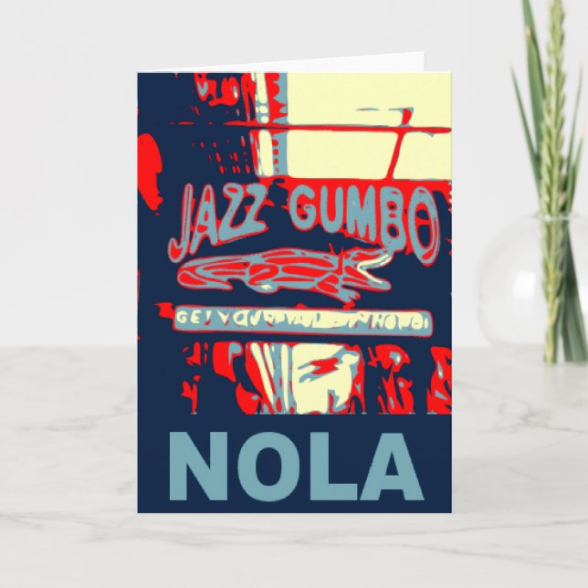 Carte New Orleans Nola Jazz Gumbo (Devant)