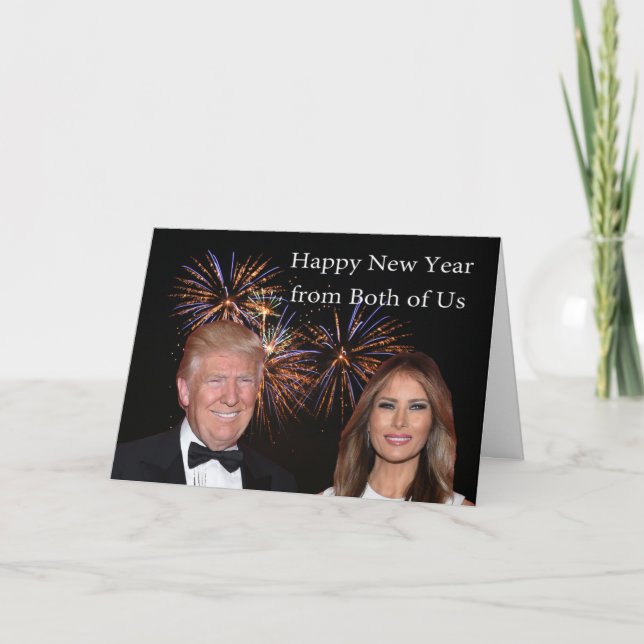 Carte New Years de Donald et Melania Trump (Devant)