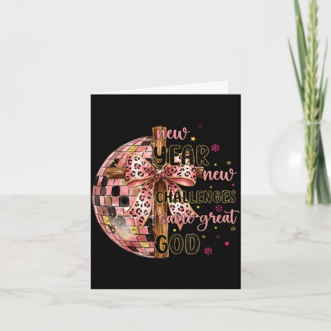 Carte New Years New Challenges Same Great God Christian  (Devant)