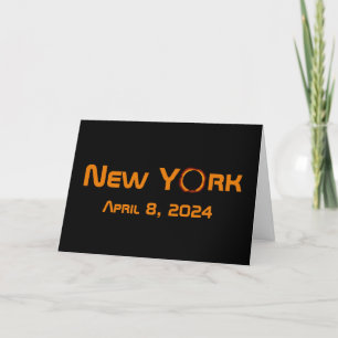 Carte New York 2024 Éclipse solaire totale