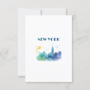 Carte New York City Skyline NYC Travel America Liberty