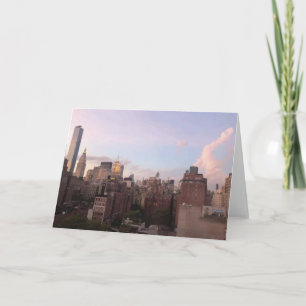 Carte New York City Skyline View Manhattan Sky