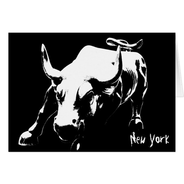 Carte New York - New York Bull Souvenir (Devant horizontal)