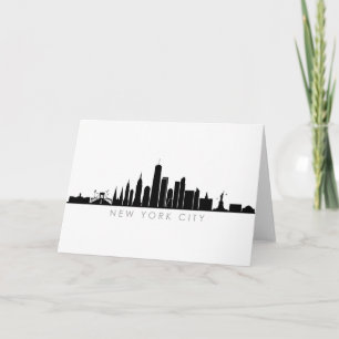 Carte NEW YORK NYC Manhattan USA City Skyline Silhouette