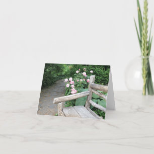 Carte New York Shakespeare Garden Central Park Bench NYC