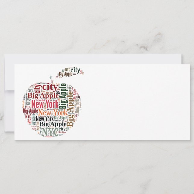 Carte New York words cloud (Devant)