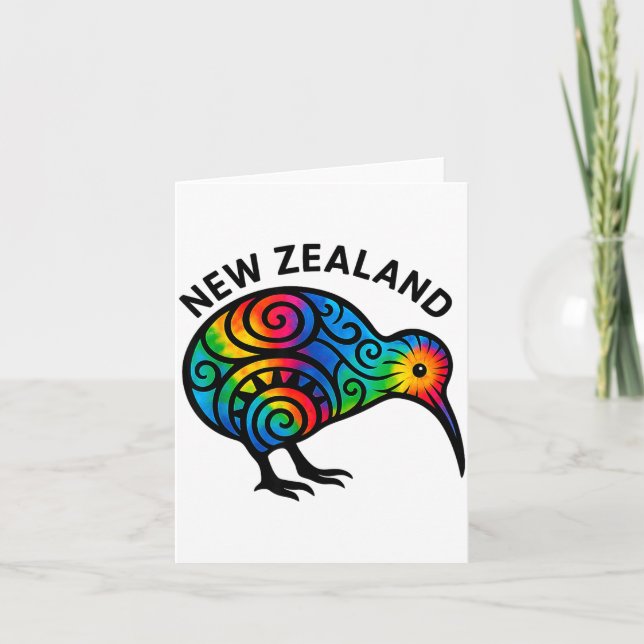 Carte New Zealand Vacation, New Zealand Souvenirs, Kiwi  (Devant)