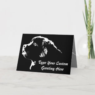 Carte Newfoundland Card Custom Newfoundland Dog Card