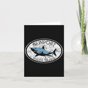 Carte Newport Rhode Island Pêche Requin Poisson Plage Vi