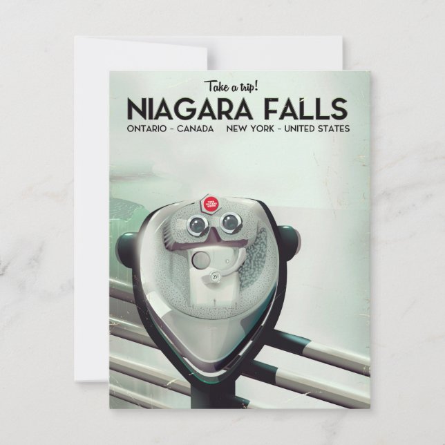 Carte Niagara Falls - USA - affiche de voyage Canada Vin (Devant)