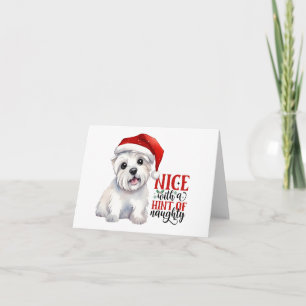 Carte Nice avec un soupçon de vilain - Christmas Westie