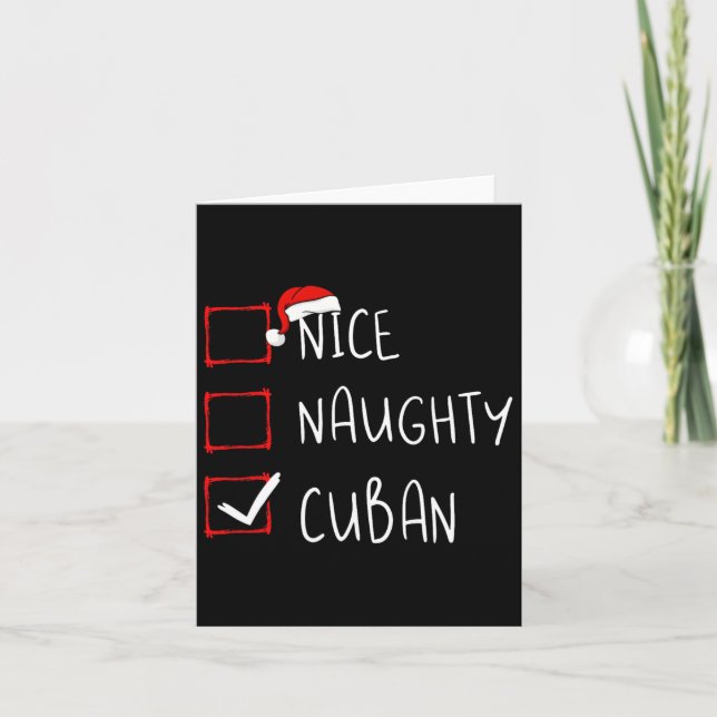 Carte Nice Naughty Cuba Noël Patrimoine Cuba Racines (Devant)