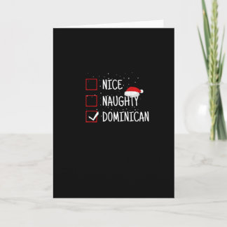 Carte Nice Naughty Dominican Christmas List 