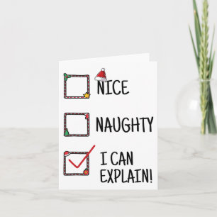 Carte Nice Naughty Je Peux Expliquer La Sélection Drôle 