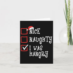 Carte Nice Naughty J'Étais Hansé Drôle Noël Noël Hommes