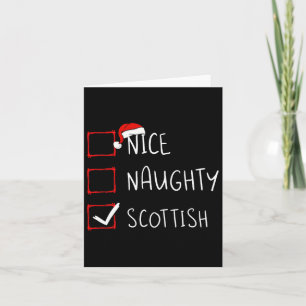 Carte Nice Naughty Scottish Christmas Scottish Scotland 