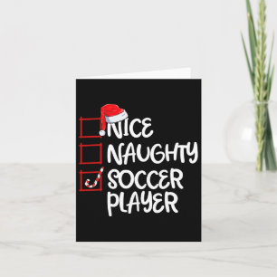 Carte Nice Naughty Soccer Joueur Fun Soccer Noël Li