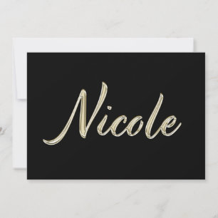 Carte Nicole white gold Handwriting