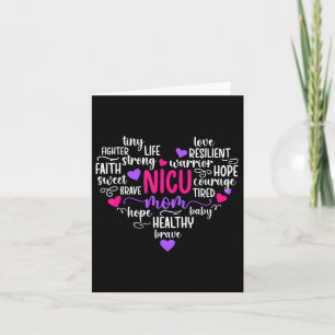 Carte Nicu Maman Coeur Micro Preemie Baby Maman De Nicu