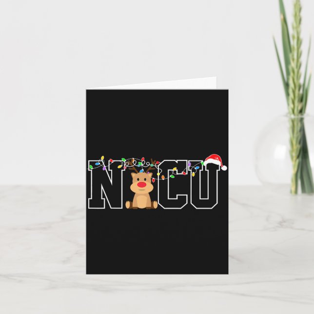 Carte Nicu Nurse Christmas Reindeer Festive Nurse Gift  (Devant)