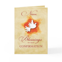 Nièce, Confirmation Félicitations Bénédiction Dove