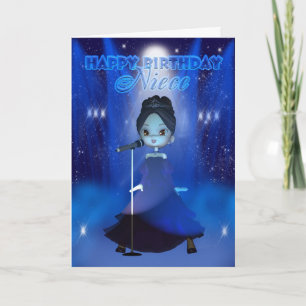 Carte Niece Joyeux Anniversaire chantant Deva Cute Card