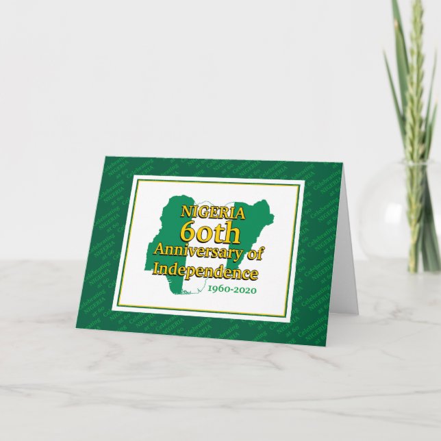 Carte NIGÉRIA | 60e anniversaire de l'indépendance | Nig (Devant)