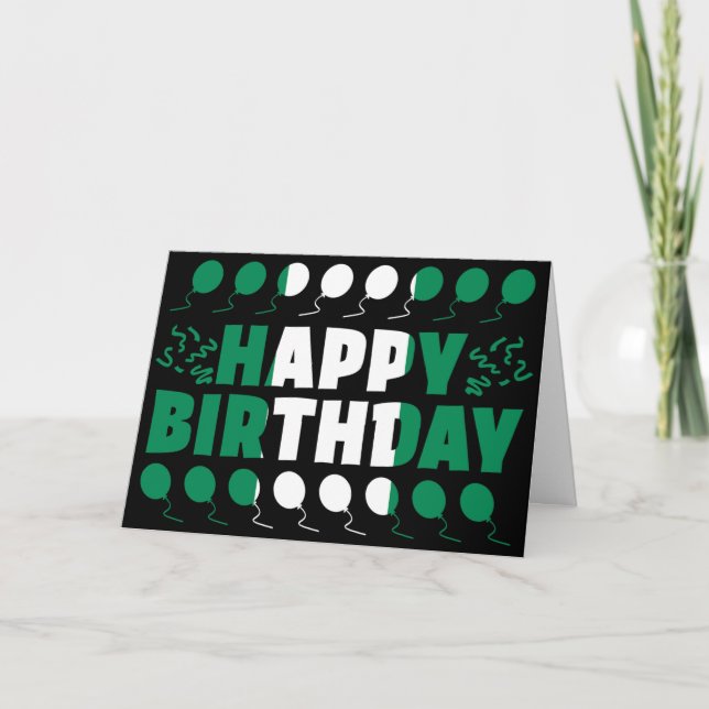 Carte Nigeria Drapeau Patriotique Anniversaire (Devant)