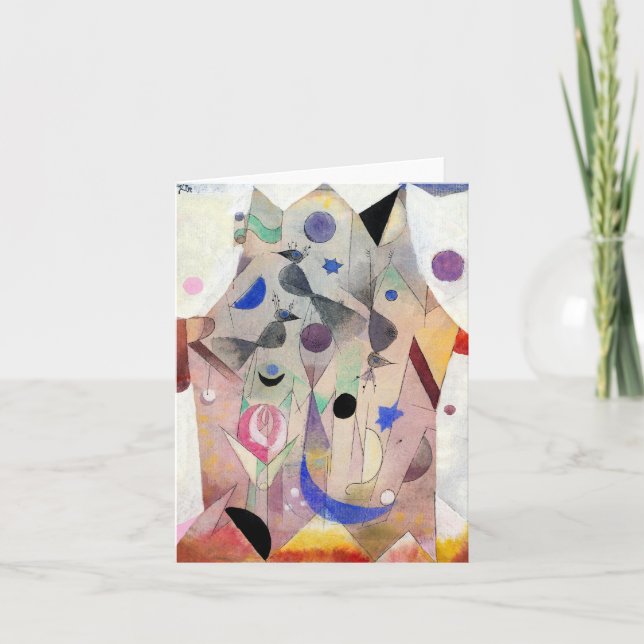 Carte Nightingales perses de Paul Klee, Art Abstrait (Devant)