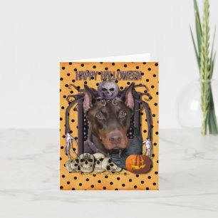 Carte Nightmare d'Halloween - Doberman - Rocky