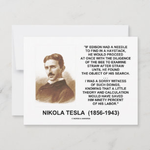 Carte Nikola Tesla Edison Needle Haystack Theote
