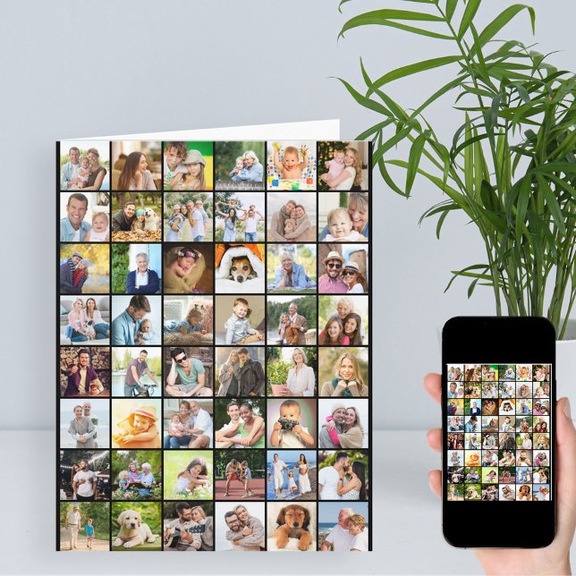 Carte N'Importe Quel Âge Collage Photo 49 Photo Grande C (Créateur téléchargé)