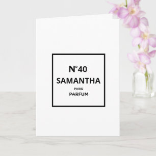 Carte N'IMPORTE QUELLE ANNÉE Design Bouteille de parfum 