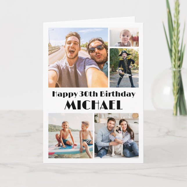 Carte N'IMPORTE QUELLE Année Joyeux Anniversaire 5 Photo (Devant)