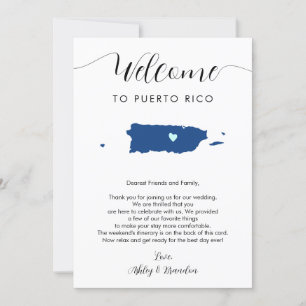 Carte N'importe quelle couleur Porto Rico Mariage Bienve