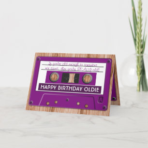 Carte N'Importe Quelle Couleur Rétro Musique Cassette An