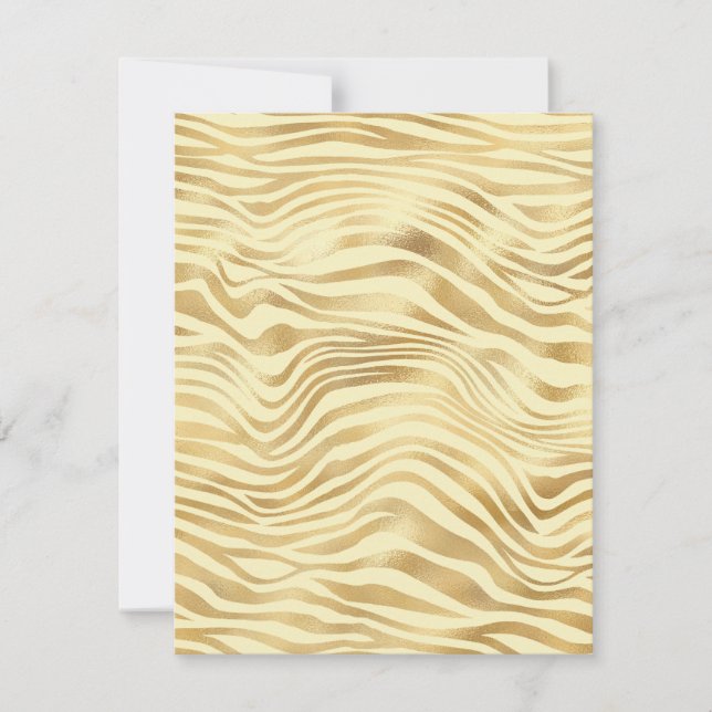 Carte N'Importe Quelle Occasion Gold Zebra Stripes Blank (Devant)