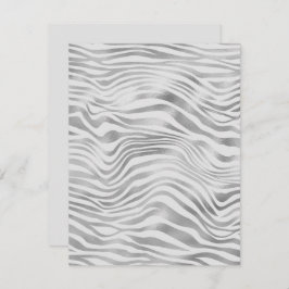 Carte N'Importe Quelle Occasion Silver Zebra Stripes Bla