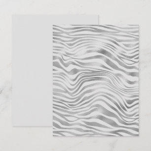 Carte N'Importe Quelle Occasion Silver Zebra Stripes Bla