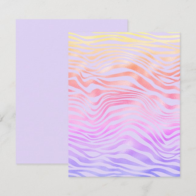 Carte N'Importe Quelle Occasion Silver Zebra Stripes Bla (Devant / Derrière)