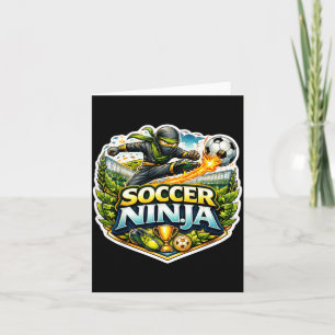 Carte Ninja de foot drôle amateur de footblleur drôle Ci
