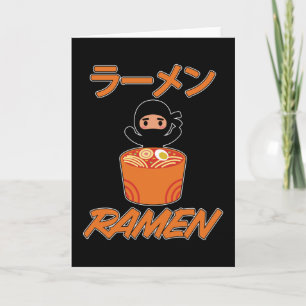 Carte Ninja de nouilles Anime Manga Drôle Japon Otaku Ch