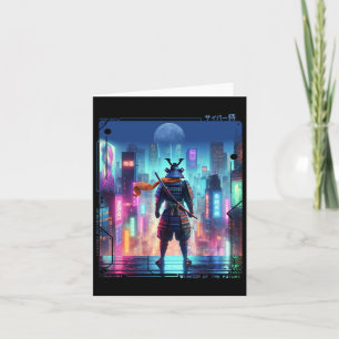 Carte Ninja Samurai Poteau Électrique En Cybe Rétro Japo