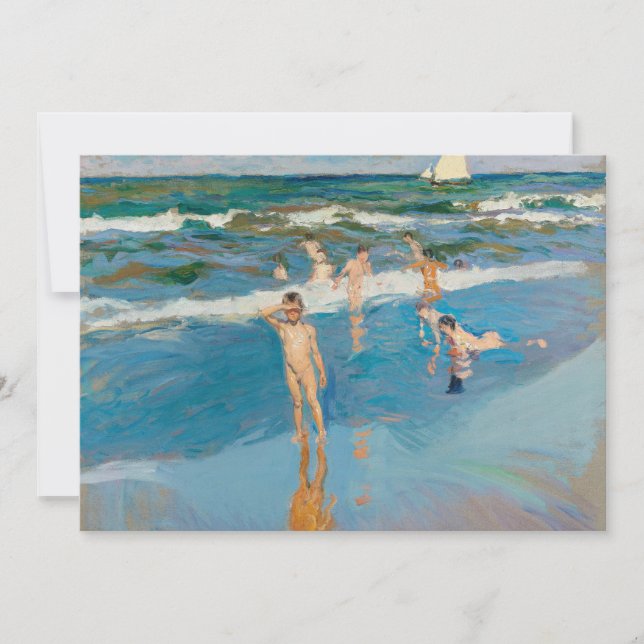 Carte Niños en el Mar | Joaquín Sorolla (Devant)