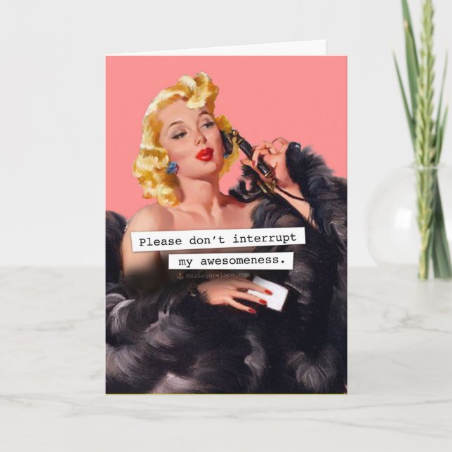 Carte N'interromps pas mon anniversaire de conscience (Devant)