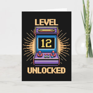 Carte Niveau 12 Débloquer Anniversaire Joueur 12 Ans Vid