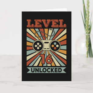 Carte Niveau 16 Joueur vidéo déverrouillé Anniversaire