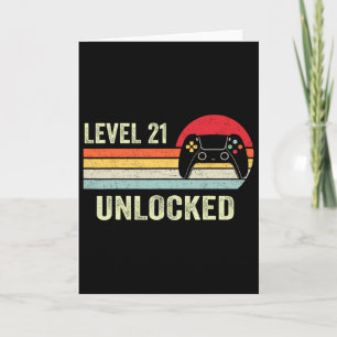 Carte Niveau 21 Débloqué Cadeau d'anniversaire pour joue