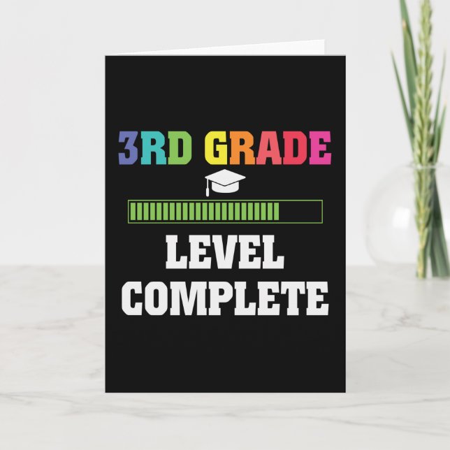 Carte Niveau 3e année Enfants complets Retour à l'école  (Devant)